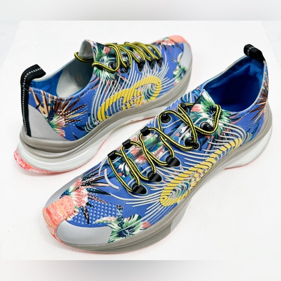 Gucci Marble and Floral Run Sneakers 'Blue Yellow White' 698561-UZI10-8470 🔥😳 - Picture 13 of 16